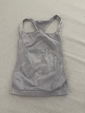 Free People movement Women's Grey Racerback Tank Top - Stretch Comfort